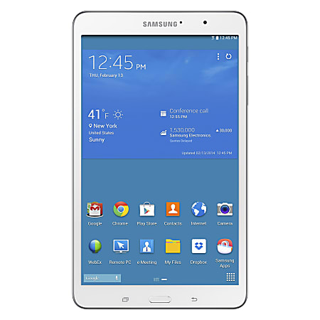 Samsung Galaxy Tab® Pro Tablet, 8.4" Screen, 2GB Memory, 16GB Storage, Android 4.4 KitKat, White