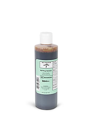 Medline Povidone Iodine Prep Solutions, 8 Oz, Pack Of 24