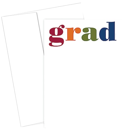 Great Papers! Graduation Invitation Kit, 5 1/2" x 7 3/4", Colorful Grad, Multicolor, Pack Of 25