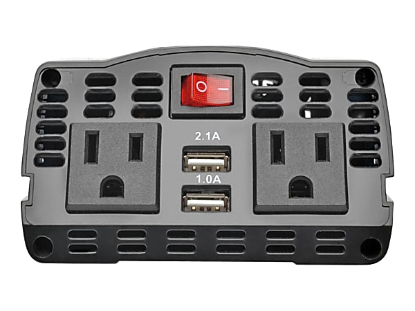 Eaton Tripp Lite Series 375W Ultra-Compact Car Power Inverter with 2 AC Outlets, 2 USB Charging Ports AC to DC - PV375USB