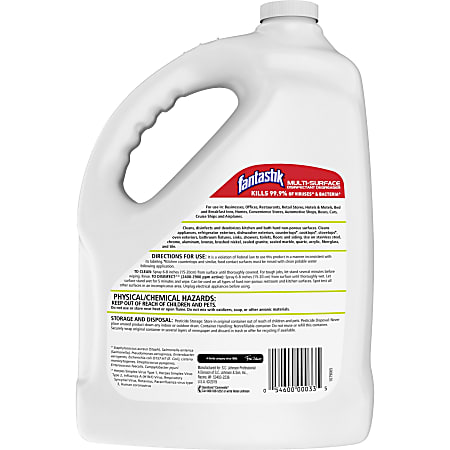 fantastik Disinfectant Degreaser - 128 fl oz (4 quart) - Fresh Scent - 4 / Carton - Disinfectant, Easy to Use, Rinse-free, Deodorize, Non-porous - White