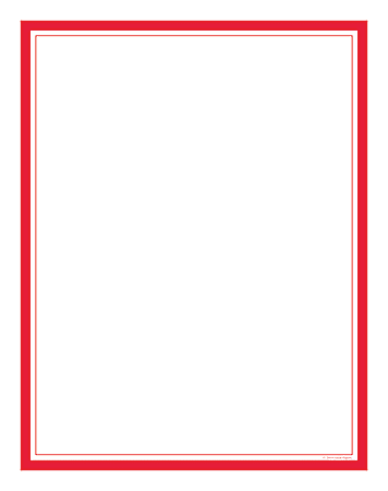 Great Papers! Design Paper, Red Border, 8 1/2" x 11", 50 Lb, Red/White, Pack Of 80