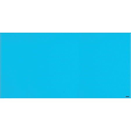 Lorell® Magnetic Unframed Dry-Erase Glass Whiteboard, 72" x 36", Blue
