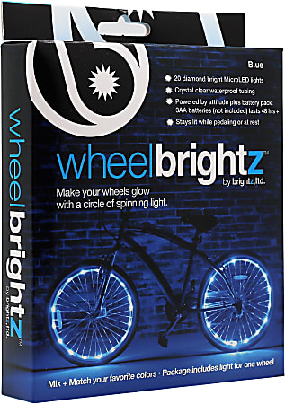 Brightz Wheel Brightz LED Bicycle Light, 7', Blue