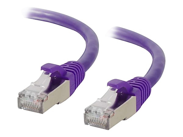 C2G 5ft Cat6 Ethernet Cable - Snagless Shielded (STP) - Purple - Patch cable - RJ-45 (M) to RJ-45 (M) - 1.52 m - screened shielded twisted pair (SSTP) - CAT 6 - molded, snagless, stranded - purple