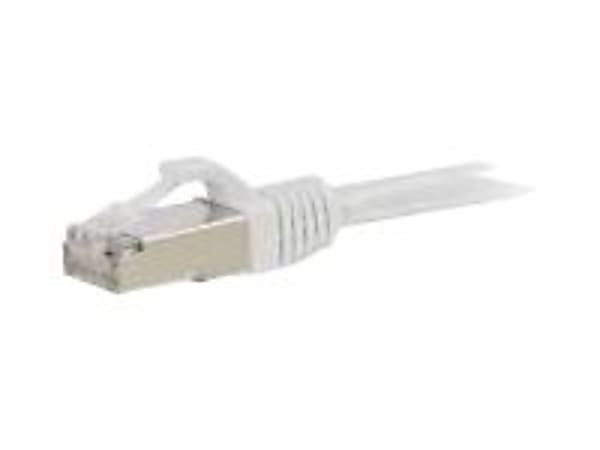 C2G-1ft Cat6 Snagless Shielded (STP) Network Patch Cable - White - Category 6 for Network Device - RJ-45 Male - RJ-45 Male - Shielded - 1ft - White