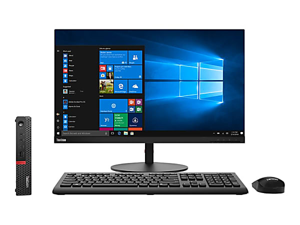 Lenovo ThinkCentre M920q 10RS - Tiny - Core i7 8700T / 2.4 GHz - vPro - RAM 8 GB - SSD 256 GB - TCG Opal Encryption, NVMe - UHD Graphics 630 - GigE - WLAN: 802.11a/b/g/n/ac, Bluetooth 5.0 - Win 10 Pro 64-bit