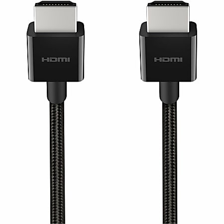 Belkin 8K Ultra High Speed HDMI 2.1 Braided Cable - 6.60 ft HDMI A/V Cable for Audio/Video Device, PlayStation 5, Xbox Series X, MacBook, Notebook, Media Player, DVD Player, Cable Box, Gaming Console, Apple TV