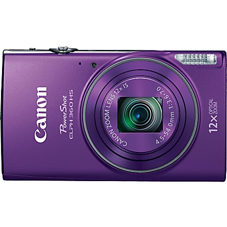 Canon PowerShot 360 HS 20.2 Megapixel Compact Camera Purple 12.3