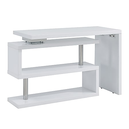SEI Furniture Yates 3-Shelf 45"W Corner Writing Desk,