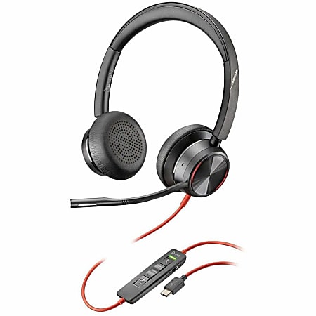 Poly Blackwire 8225 Stereo Microsoft Teams Certified USB-C Headset + USB-C/A Adapter - Stereo - USB Type C - 8X225AA