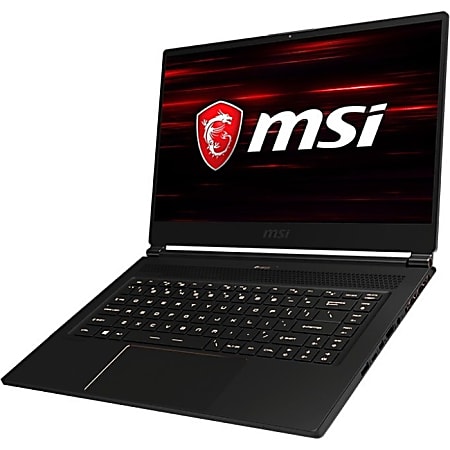 MSI GS65 Stealth GS65 Stealth-483 15.6" Gaming Notebook - Intel Core i7-9750H 2.60 GHz - 16 GB RAM - 512 GB SSD - Matte Black with Gold Diamond - Windows 10 Pro - NVIDIA GeForce RTX 2060 with 6 GB - True Color Technology - 8 Hour Battery