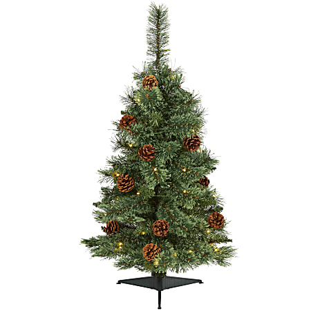 Nearly Natural White Mountain Artificial Christmas Tree, 3’