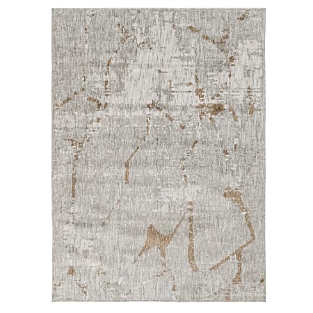 Anji Mountain Area Rug, 5' x 7', Gray Abstract