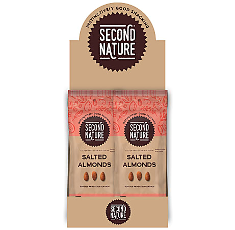 SECOND NATURE California Almonds Nuts, 2 oz, 12 Count