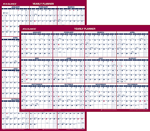 AT-A-GLANCE® 30% Recycled Horizontal/Vertical Reversible Wall Calendar, 36" x 24", January-December 2016