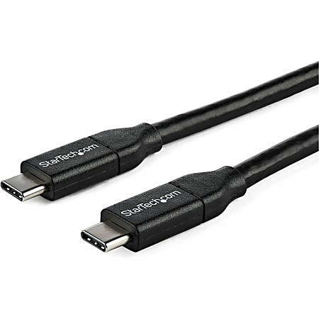 StarTech.com 1m 3 ft USB C to USB C Cable w/ 5A PD - M/M - USB 2.0 - USB-IF Certified - USB Type C Cable - USB2C5C1M