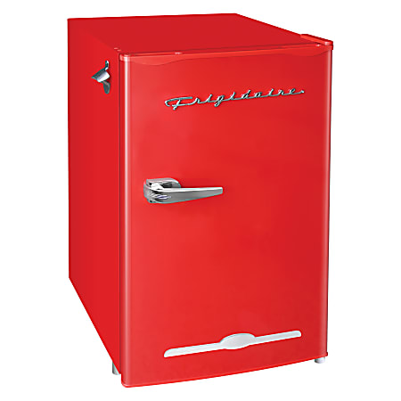 Frigidaire&reg; 3.2-cu.-ft. 65-Watt Retro Bar Fridge with Side Bottle Opener, Red, EFR376-B-RED