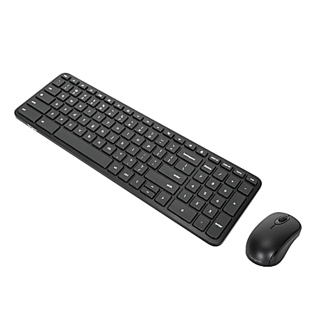 Targus® Works With Chromebook™ Bluetooth® Antimicrobial Keyboard And Mouse Bundle, Midsize, Black, AKM623AMUS