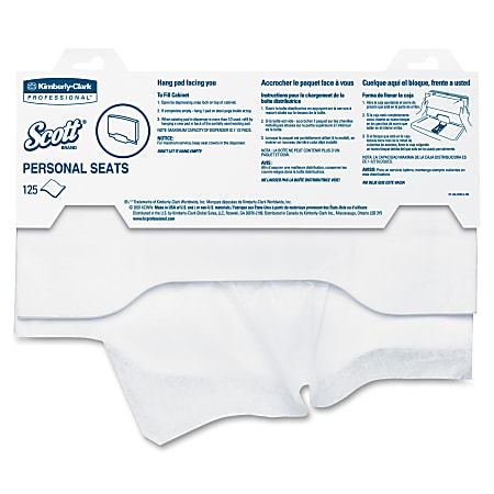 Scott Toilet Seat Covers, 15" x 17", White, Total Qty 3,000