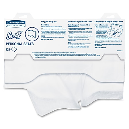 Scott Personal Seats Seat Covers - 15" Width x 18" Length - 3000 / Carton - White