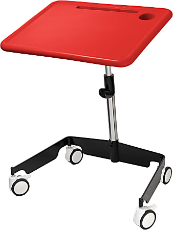 Kore Design™ Kids 30”W Sit-Stand Mobile Student Desk, Red
