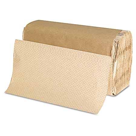 GEN Folded Singlefold Paper Towels, 9 x 9.45, Natural, 250/Pack, 16 Packs/Carton