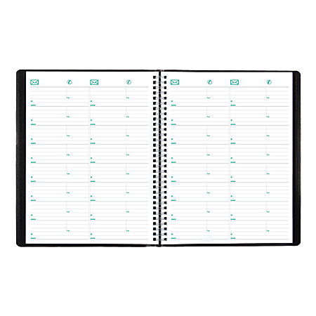 Brownline® EcoLogix Weekly Appointment Planner, 11" x 8-1/2", 100% Recycled, FSC® Certified, Black, January To December 2023, CB425W.BLK