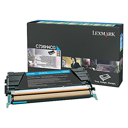 Lexmark™ C736H4CG High-Yield Cyan Toner Cartridge