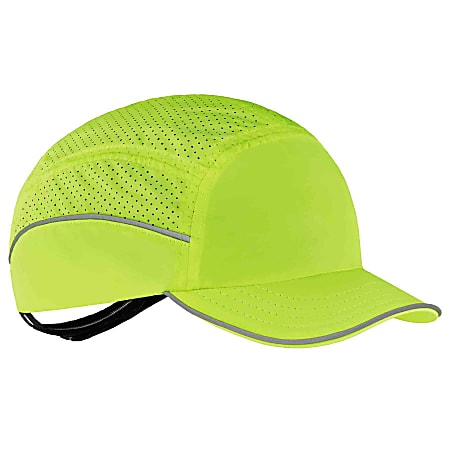 Ergodyne Skullerz 8955 Lightweight Bump Cap Hat, Short Brim, Lime