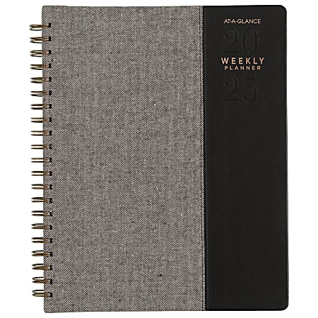 2025-2026 AT-A-GLANCE® Signature Collection Weekly/Monthly Planner, 8-1/2" x 11", Black, January To January, YP90505