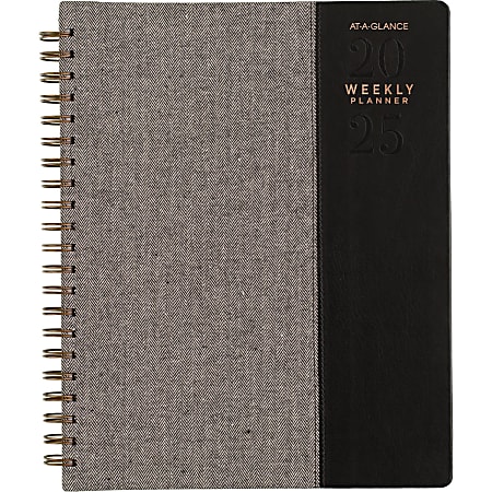 2025-2026 AT-A-GLANCE® Signature Collection Weekly/Monthly Planner, 8-1/2" x 11", Black, January To January, YP90505