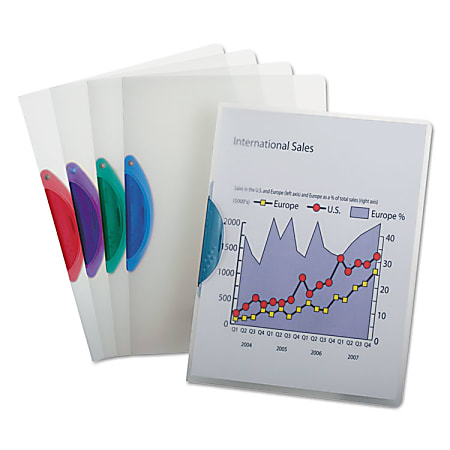 TOPS Oxford GateLock DualView Report Covers - Letter - 8 1/2" x 11" Sheet Size - 30 Sheet Capacity - 1 Fastener(s) - Polypropylene - 25 / Box