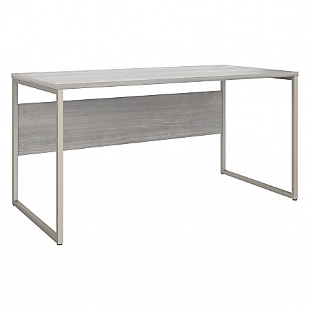 Bush® Business Furniture Hybrid 60"W x 30"D Computer Table Desk With Metal Legs, Platinum Gray, Standard Delivery