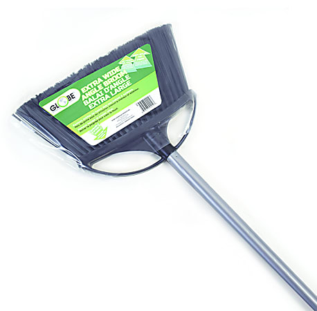 Globe Commercial Products Angle Broom, 48” x 13”, Black