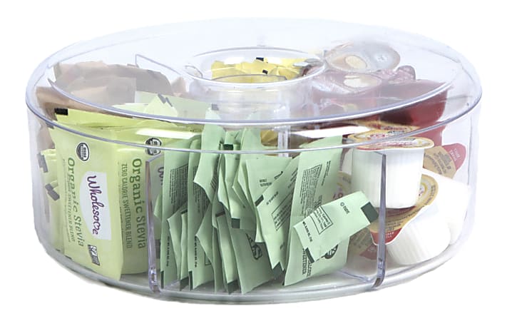 Mind Reader Clear Acrylic Tea Bag Storage and Organizer 6-Compartment Tea Bag  Holder with Lid, Round Pantry Organizer for Kitchen TEACIR6-CLR - The Home  Depot