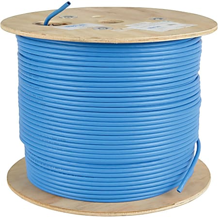 Eaton Tripp Lite Series Cat6a 10G-Certified Solid Core UTP CMR PVC Bulk Ethernet Cable, Blue, 1000 ft. (304.8 m) - N22301KBL