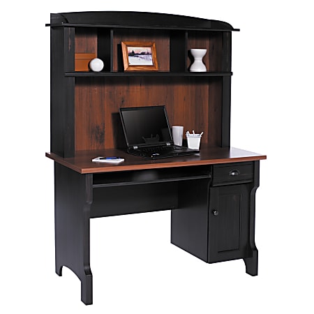 Realspace® Shore Mini Solutions Computer Desk With Hutch, Antique Black