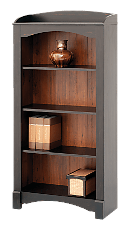 Realspace® Shore Mini Solutions 4-Shelf Bookcase, Antique Black
