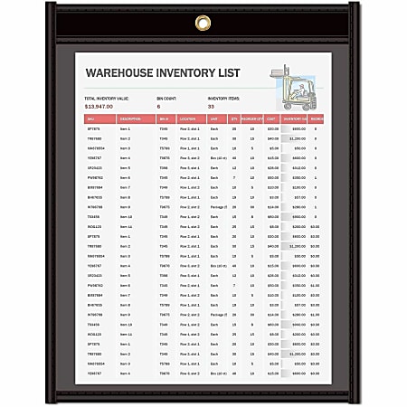 C-Line Shop Ticket Holders, Stitched - One Side Clear, 11 x 14, 25/BX, 45114