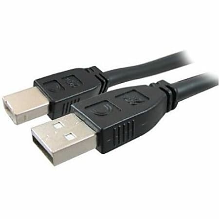 Comprehensive Pro AV/IT Active USB A Male to B Male 25ft - 25 ft USB Data Transfer Cable - First End: 1x Type A Male USB - USB2AB25PROA