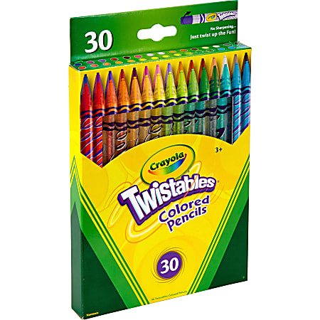 Crayola® Twistables® Color Pencils, Assorted Colors, Cylindrical