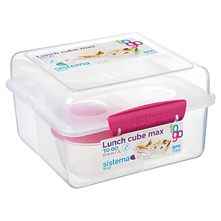 Sistema US Lunch Cube, 7" x 6 5/8" x 4 1/8" Assorted Colors