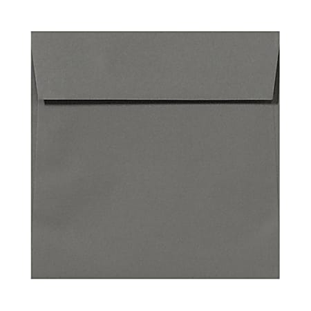 LUX Square Envelopes, 6 1/2" x 6 1/2", Peel & Press Closure, Smoke Gray, Pack Of 1,000