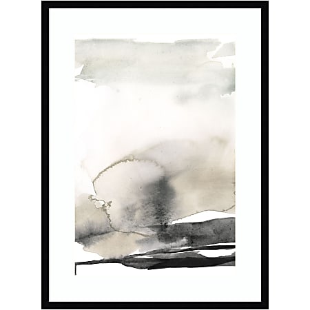 Amanti Art Ebony Horizon Triptych III by Jennifer Goldberger Wood Framed Wall Art Print, 34”H x 25”W, Black