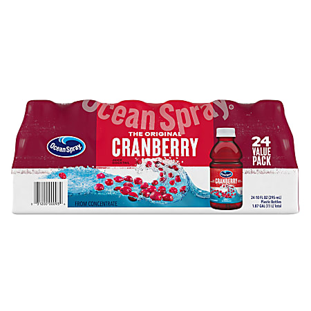 Ocean Spray Cranberry Juice Cocktail, 10 Oz, Case Of 24 Cans