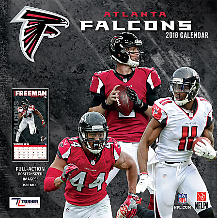 Turner Licensing NFL Team Wall Calendar, 12" x 12", Atlanta Falcons, January To December 2018