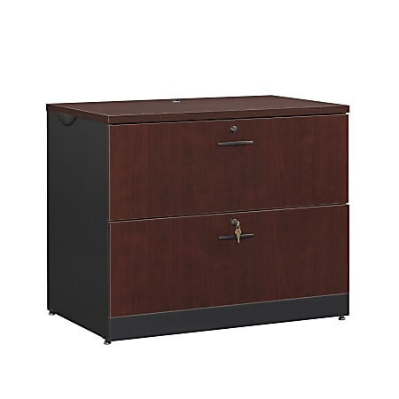 Sauder® Via 36-1/2"W x 23-1/2"D Lateral 2-Drawer File Cabinet, Classic Cherry