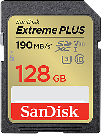 SanDisk Extreme PLUS SDXC UHS-I 128 Go (SDSDXWA-128G-GNCIN) - Achat Carte  mémoire Sandisk pour professionnels sur