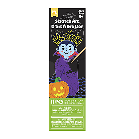 Little Yellow Bicycle Scratch Art Bookmarks, Vampire, Set Of 11 Pieces